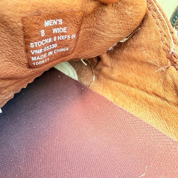 L.L. Bean Mens Leather Boat Shoes Size 8 Wide Brown Casual Footwear - Picture 5 of 9